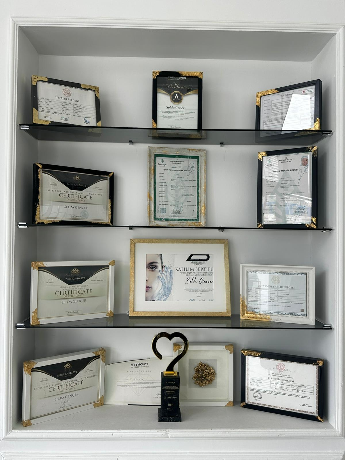 Selda Gençer Beauty ödül ve sertifikaları
