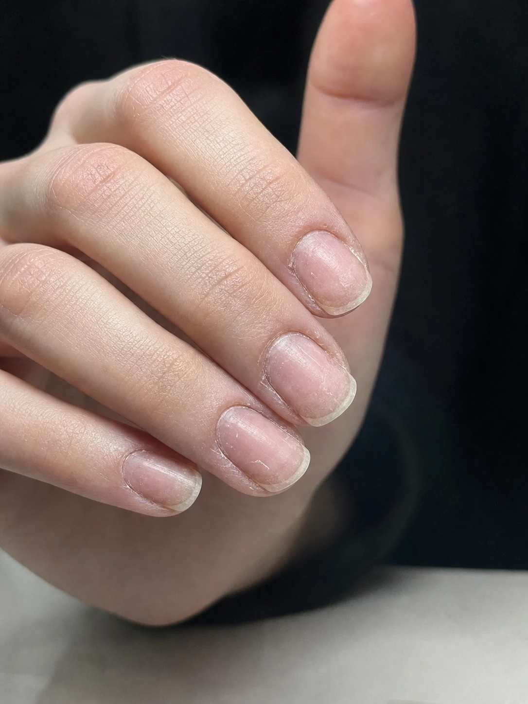 Nail art ombre öncesi doğal tırnak