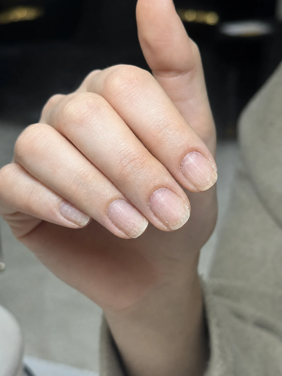 İnci tozu nail art öncesi doğal tırnak