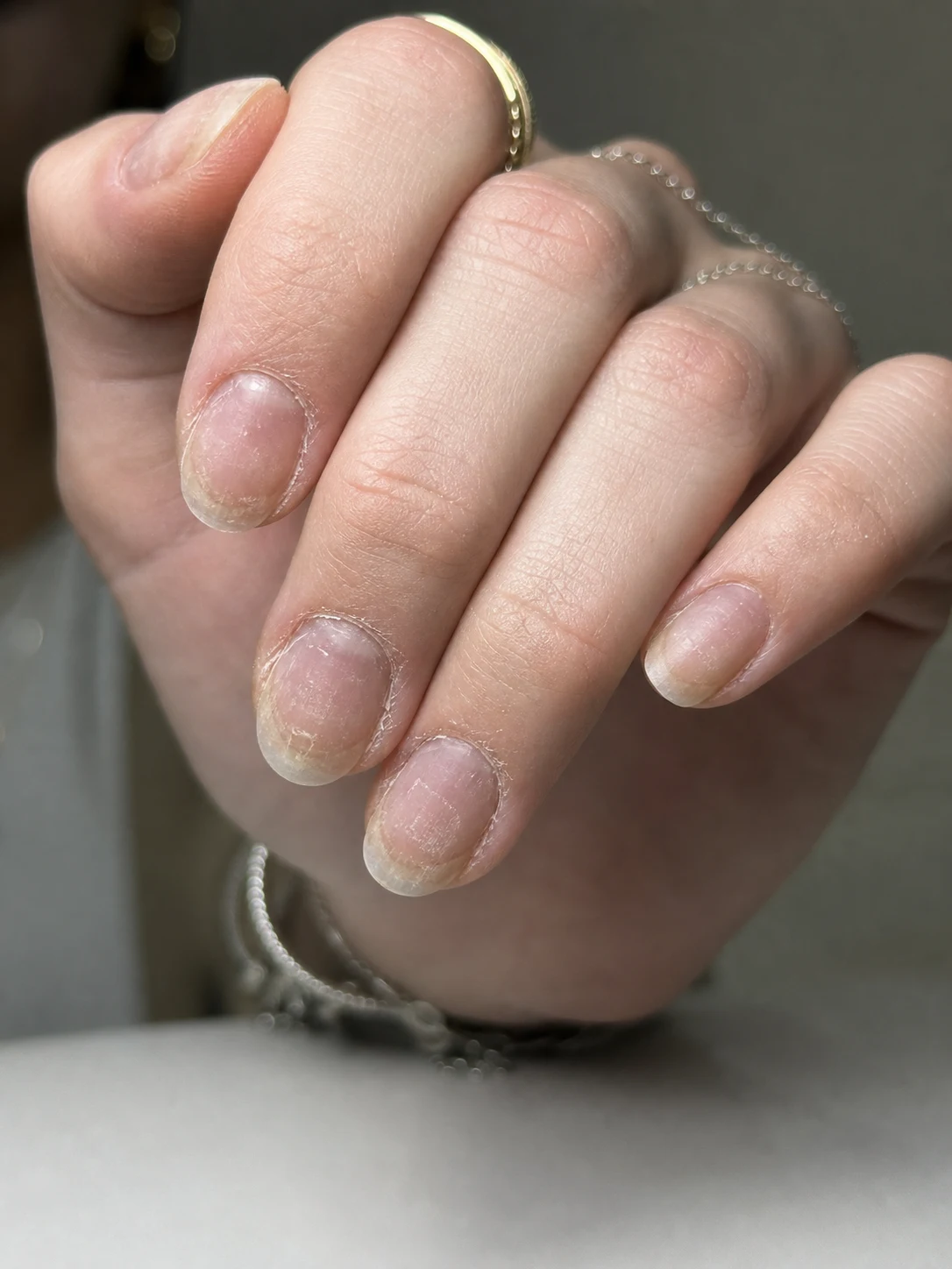 Damla nail art öncesi doğal tırnak